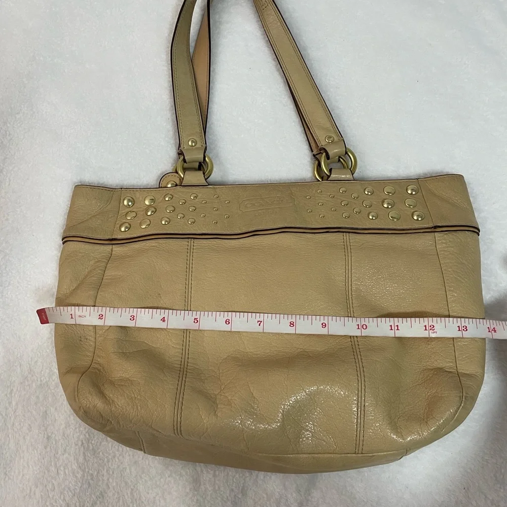 Coach East West Studded Tote